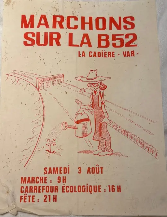 taulen - Affiche écologiste « Marchons sur la B52 » –...