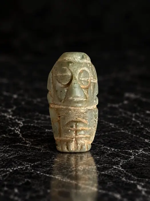 Taino Culture 10th to 15th Century AD Stone, Jadeite Zemi Idol - 4.1 cm