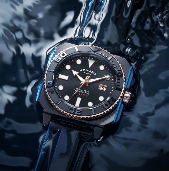 Romago - ProAquanaut 300 - Swiss Automatic - 26 Jewels...