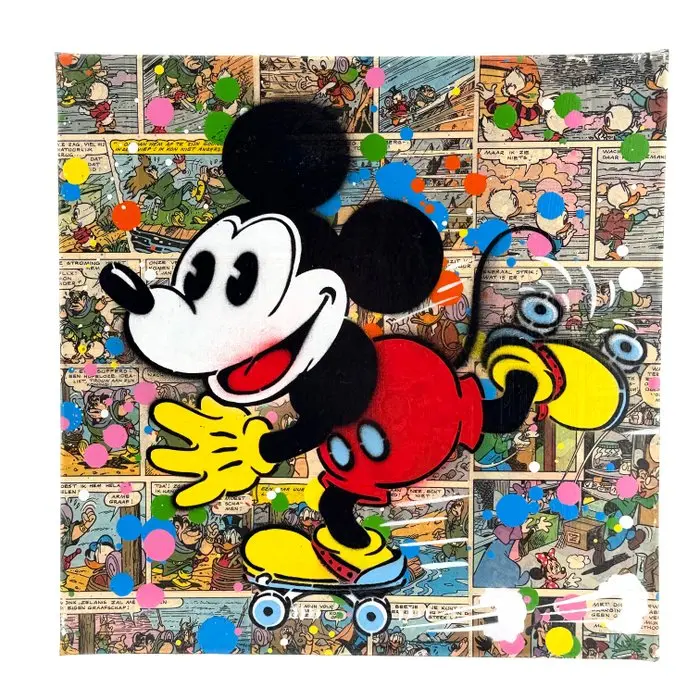 Koen Betjes (1992) - Mickey Mouse x Comics Collage - canvas