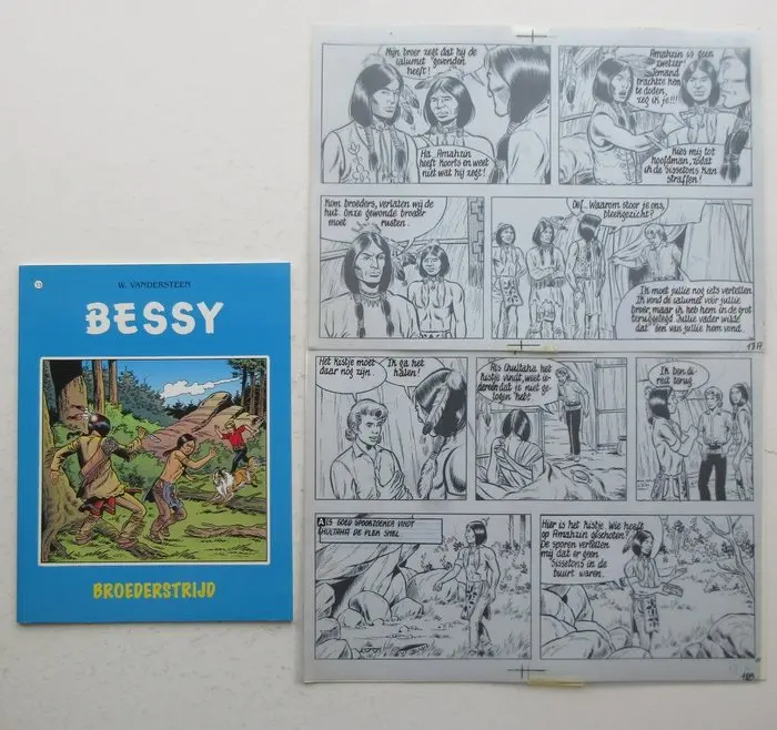 Bessy 13 - Broederstrijd + originele pagina (p.18) - 1...
