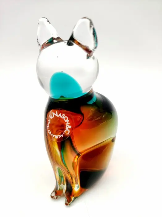 V.Nason&C. - Figure - Gatto Seduto - Murano glass