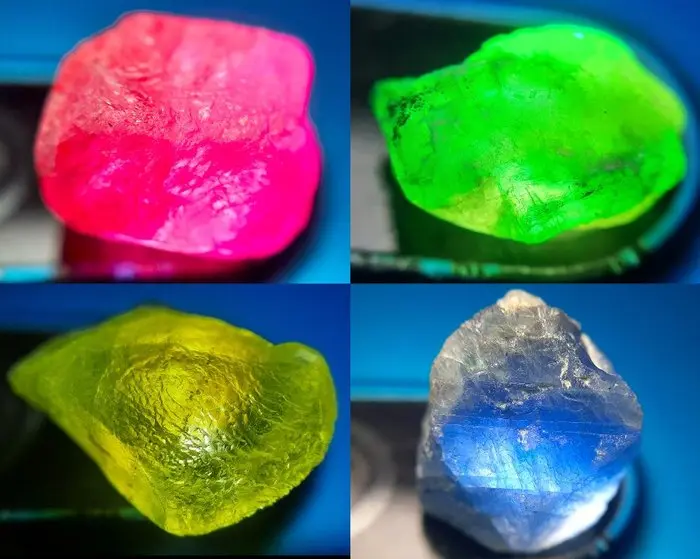 29.5 ct - POKER GEMS - Natural Emerald, Ruby, Sapphire, Peridot Rough- 5.9 g