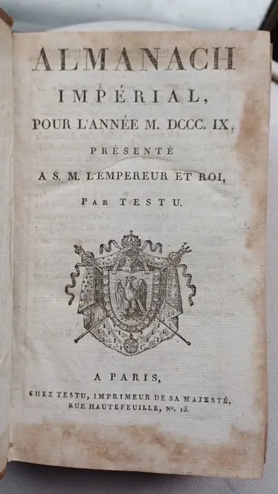 Laurent-Étienne Testu - Almanach Impérial - 1809