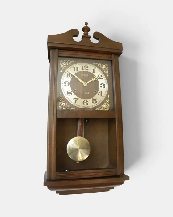 31-day clock - Wood, Glass, Copper - 1970-1980
