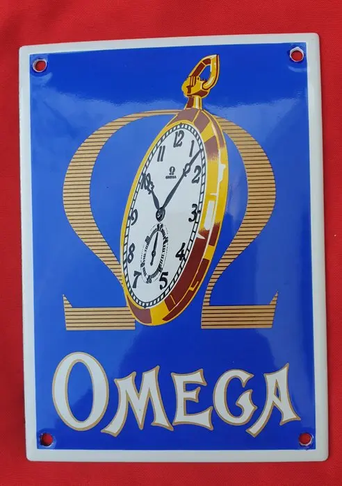 Aus einer umfangreichen Sammlung - OMEGA WATCHES - Enamel sign - Metal, Enamel