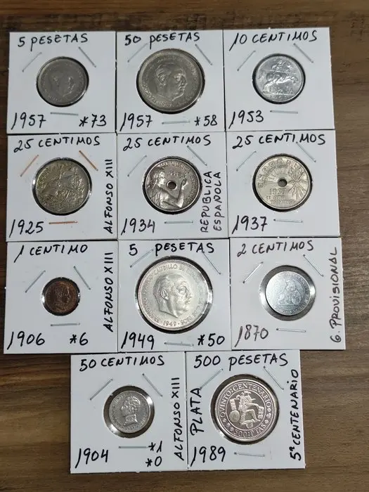 Spain. Peseta 1870-1989 (No reserve price)