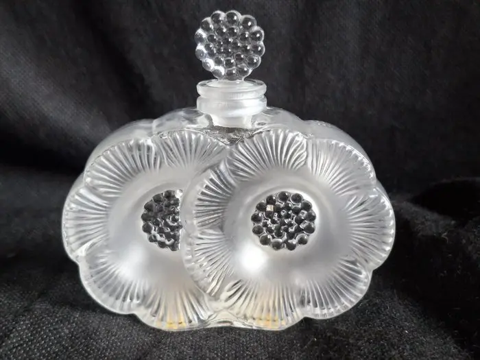 Lalique - René Lalique - Perfume flask - Two Flowers - Crystal - Two Flowers