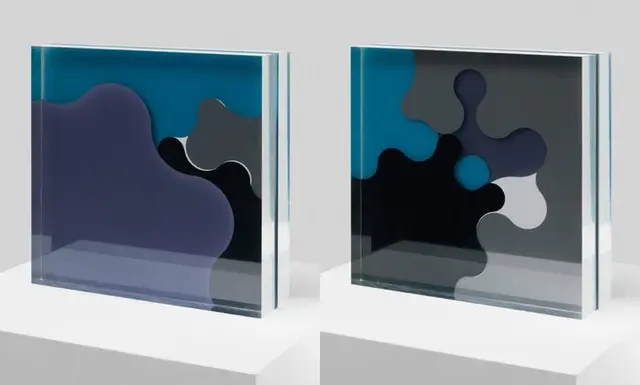 Karl Gerstener (1930-2017) - Sculpture, Algorhitmus 2 - 32 cm - Acrylic - 1972