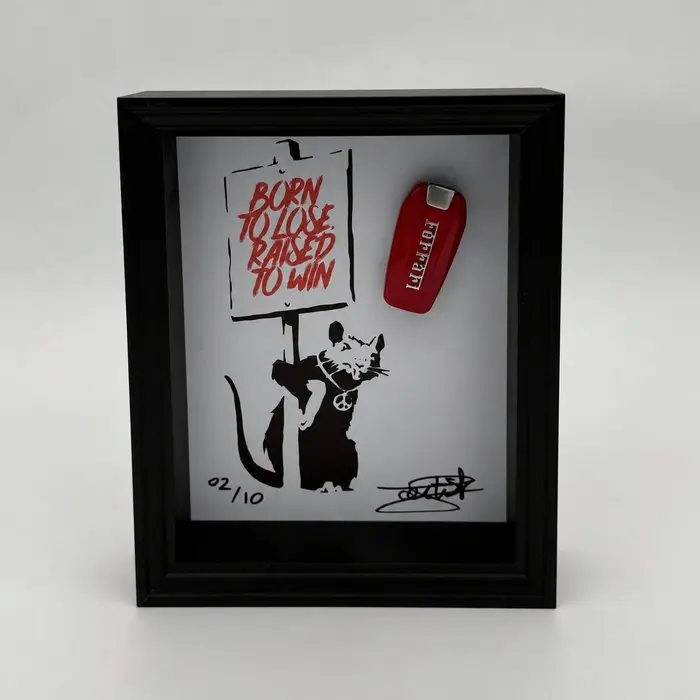 Artwork - Ferrari - RAISED TO WIN - HOMMAGE BANKSY - 2024