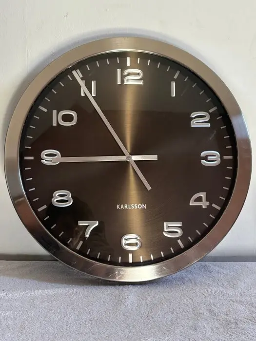Designer wall clock - Karlsson Minimalist Metal, Glass, Plastic - 2000-2010