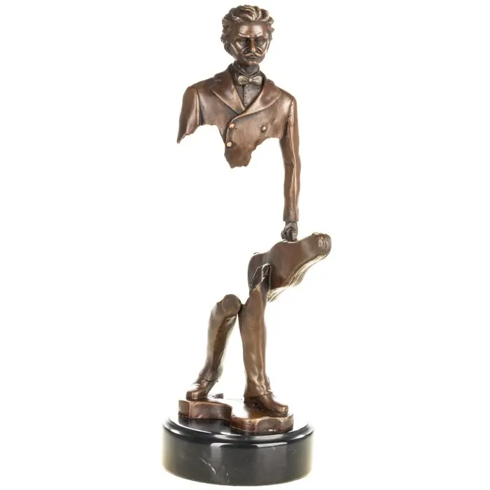 Figure - Faszinierende moderne Bronze-Skulptur: Musiker...