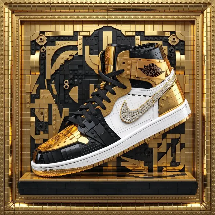Artxlife - 24K Bricks, The Golden Luxury Lego Air Jordan