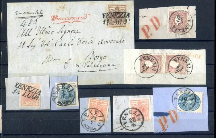 Italian Ancient States - Lombardo Veneto 1850/1864 - Venice cancellations
