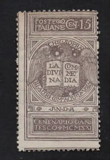 Italy Kingdom 1921 - Dante