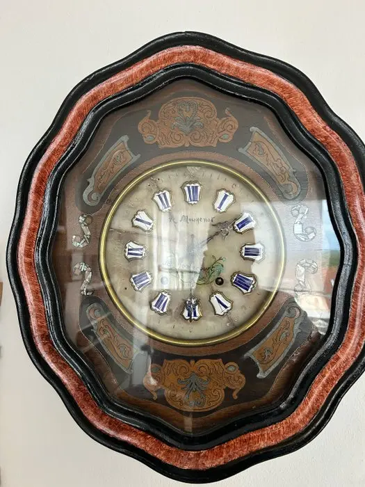 Oeil de boeuf clock - Enamel, Glass, Wood - 1850-1900