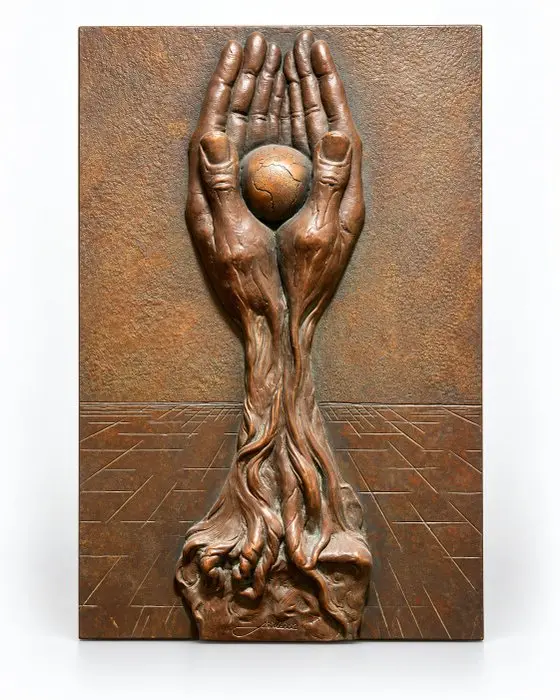 Lorenzo Quinn (1966) - Sculpture, El Árbol de la Vida - 37 cm - Resin, Bronze