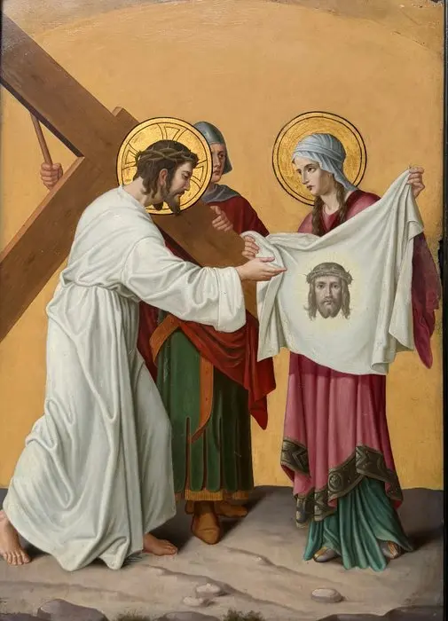 Italian school (XIX) - Cristo sulla via del Calvario e...