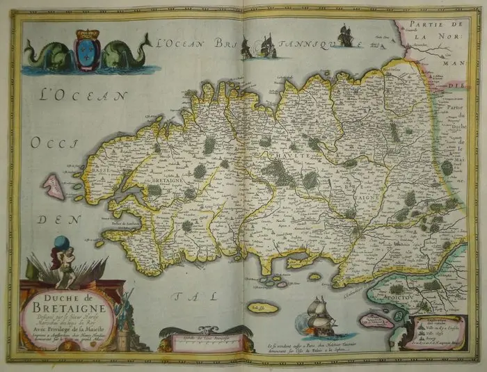 France - Former Duchy of Brittany; Henricus Hondius...