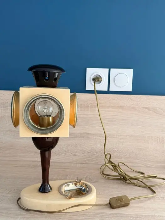 aldo tura - Lamp (907) - Parchment, Resin - Rare Aldo Tura Lantern
