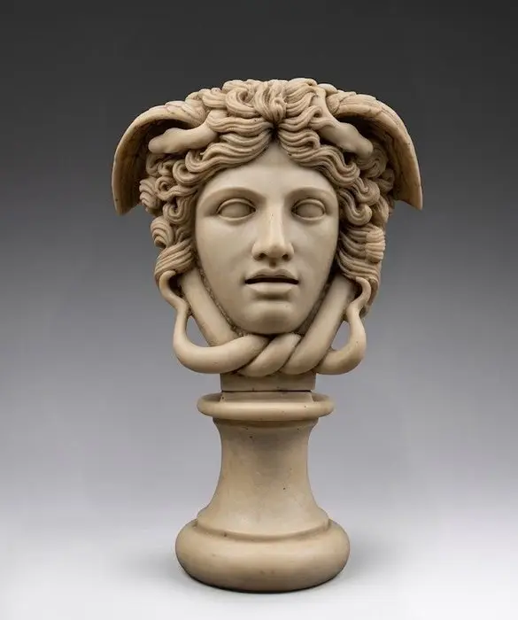 Sculpture, Medusa Rondanini - 27 cm - Reconstituted Carrara marble
