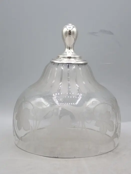 Gerritsen & Van Kempen - Butter dish - .835 silver - Cheese dome