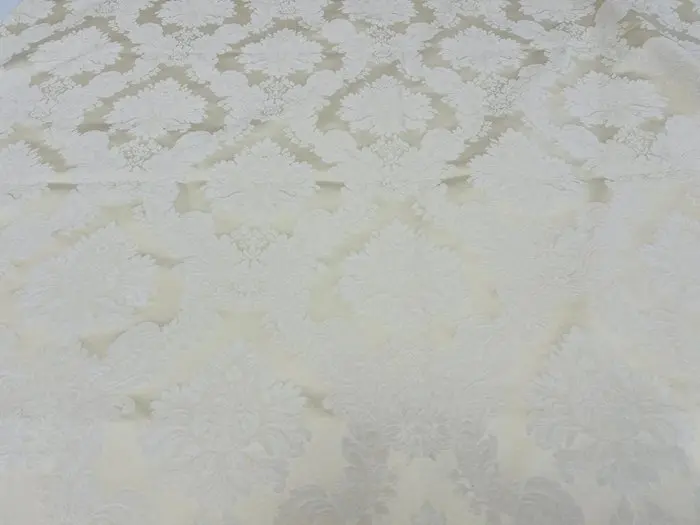 250 x 280 cm – Ivory Damask Fabric for Upholstery –...