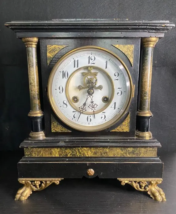 Pendulum clock, Table clock - Wood, Glass, Brass, Bronze - 1910-1920