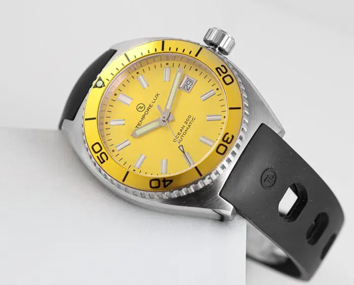 Tempore Lux Ocean 200 Yellow – Swiss Automatic Sellita SW200-1 – Pre-owned