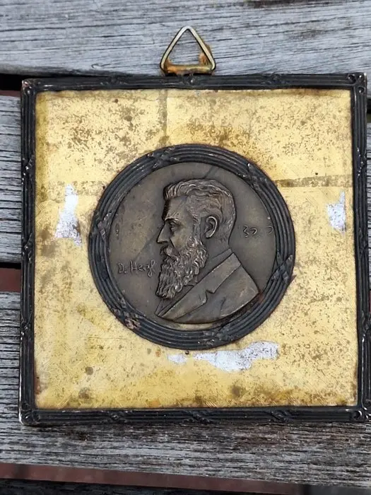 Rare Theodor Herzl Plaquette – 800 Silver List - Plaquette - .800 silver