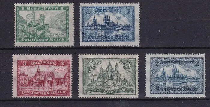 German Empire 1924/1930 - Structures. - Michel: 364/367,440