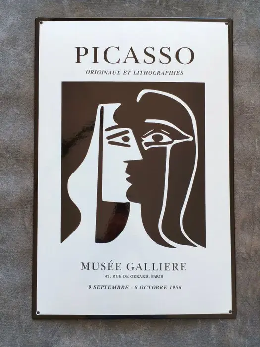 Picasso - enamel sign Picasso Originaux et Lithographies...