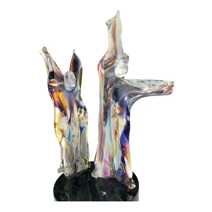 Sculpture, Twins - 18 cm - Glass