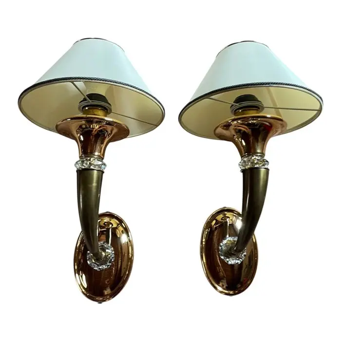 Sigma L2 - Paolo Granchi - Wall lamp (2) - Z187 - Gilt brass