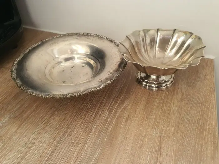 Stem bowl (2) - .800 silver, .900 silver