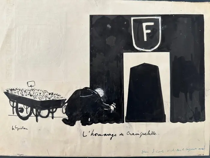 Guillac Henri - 1 Original drawing - Dessin Presse...