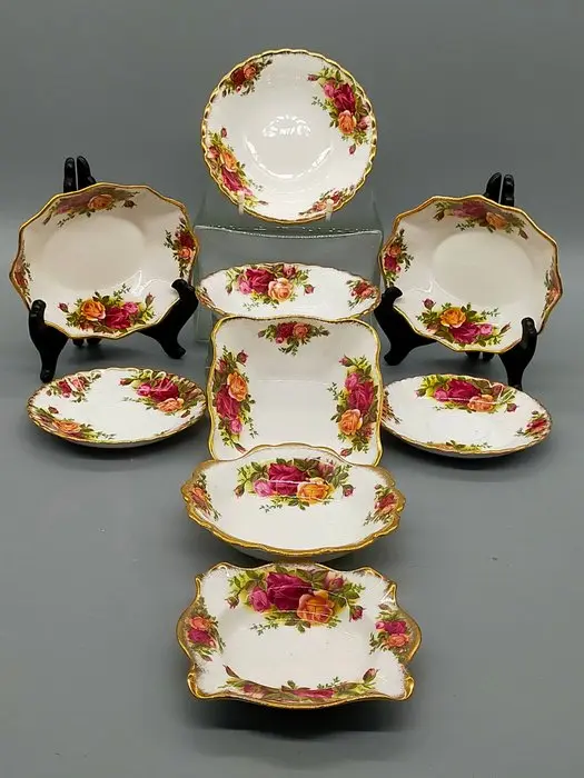 Dinner set - Royal Albert Old Country Roses Porzellan Schalen Set - Porcelain