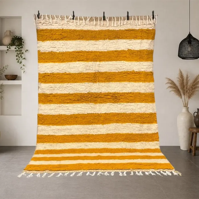 Vintage Beni Ouarain – thick-wool Berber rug - Carpet - 243 cm - 158 cm