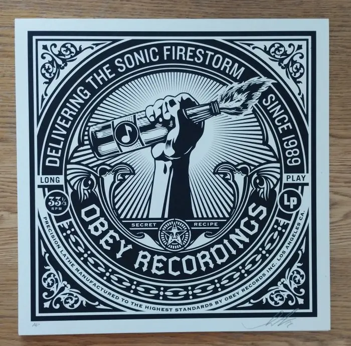 Shepard Fairey (OBEY) (1970) - Sonic Firestorm (artist proof) No Reserve
