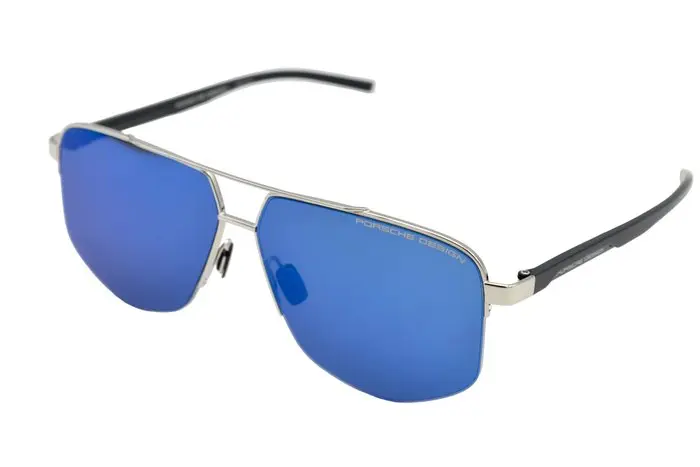 Porsche Design - P8943B - Silver Metal & Blue Lenses...