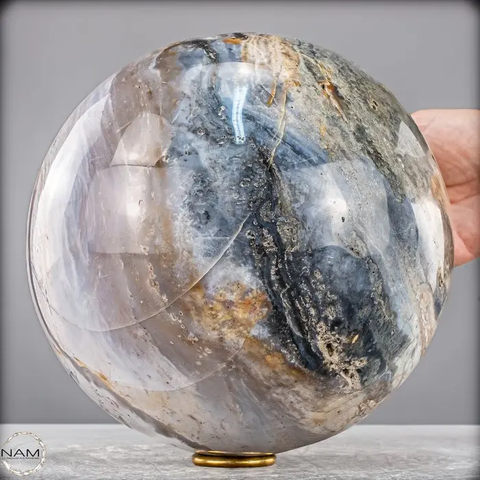 Ocean Jasper Agate Sphere – Unique Natural Art in Perfect...