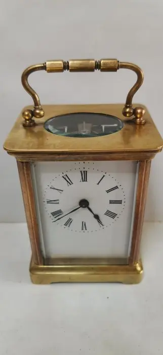 Carriage clock - Brass-Glass - Steel - 1850-1900