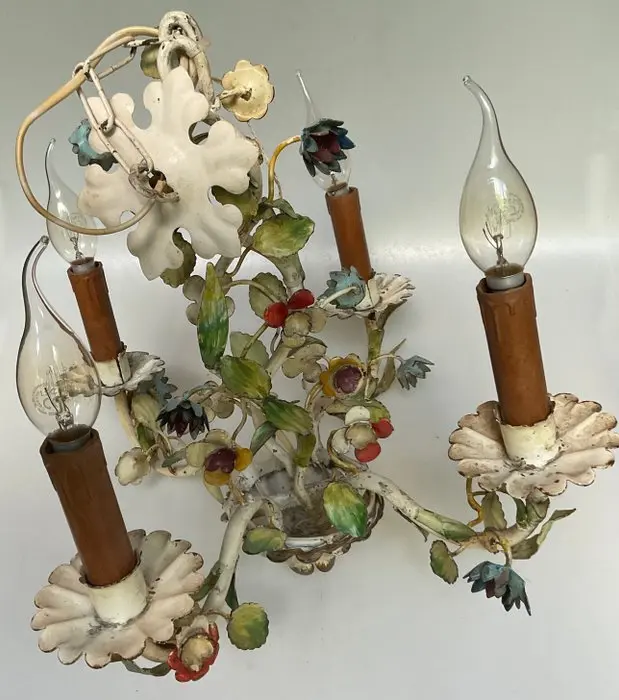 Pendant ceiling lamp - little crown - Steel - Italian flower crown