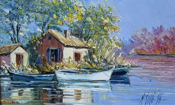 Michel Solé (1945-2012) - Cabane et barque