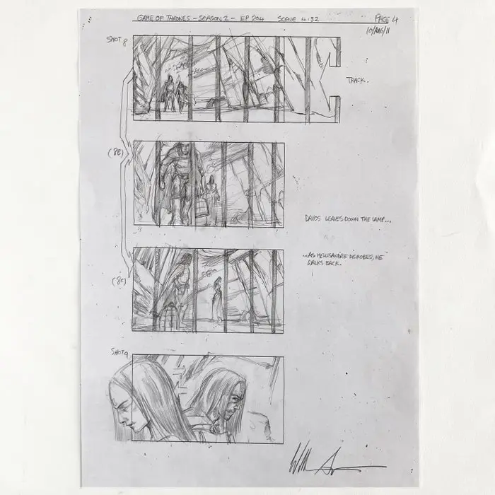 Game of Thrones - Original Storyboard Production Art...