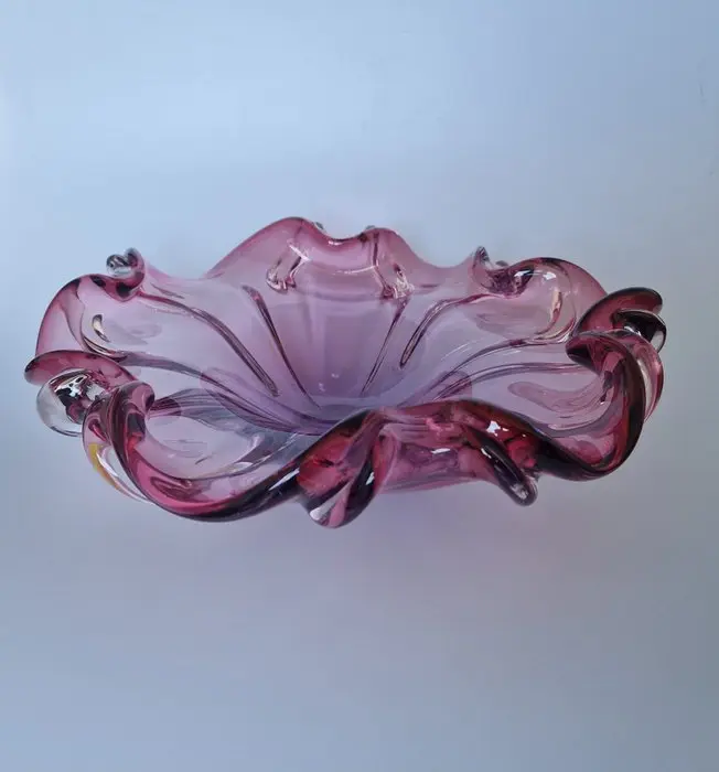Fruit bowl - Glass - Vintage - 32 cm