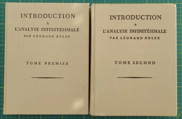 Leonhard Euler - Introduction à l'analyse infinitésimale. - 1987-1988