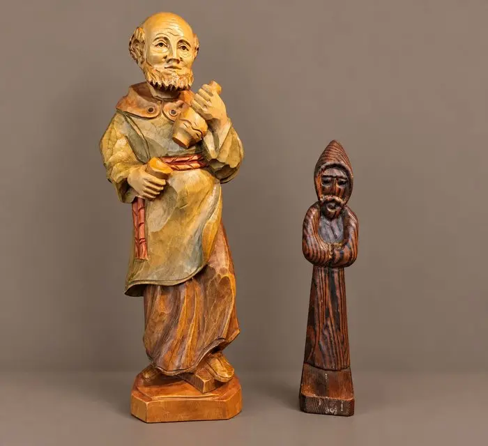 Statue, Religieuze volkskunst - 39 cm - Wood