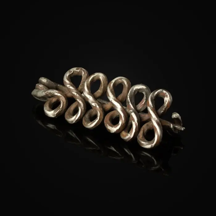 Celtic Silver Spiral Fibula