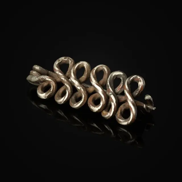 Celtic Silver Spiral Fibula